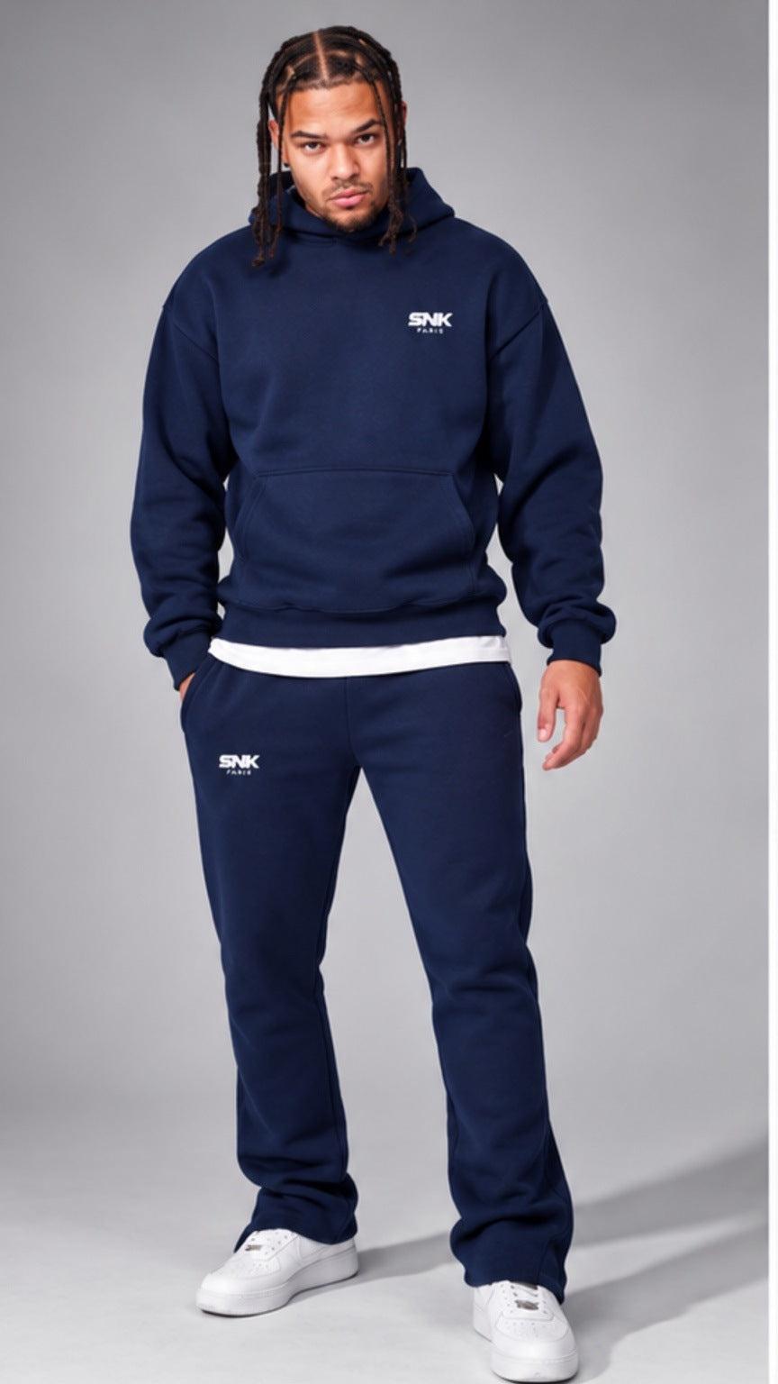 Ensemble hoodie bleu marine